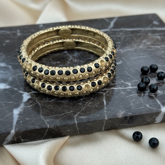 Valentino vintage gold bangles RARE